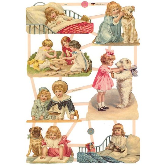 Victorian Children with Their Beloved Pets Scraps ~ Germany ~ New for 2014
